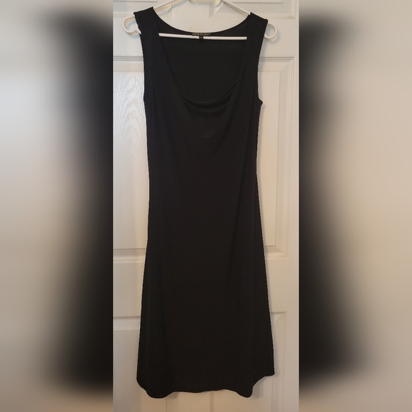 Midi Black A-Line Dress - Picture 1 of 4